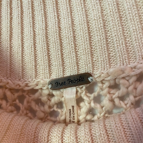 Free People Pandora Boatneck Cream Off-Shoulder Sweater Womens Size Large - Picture 5 of 9